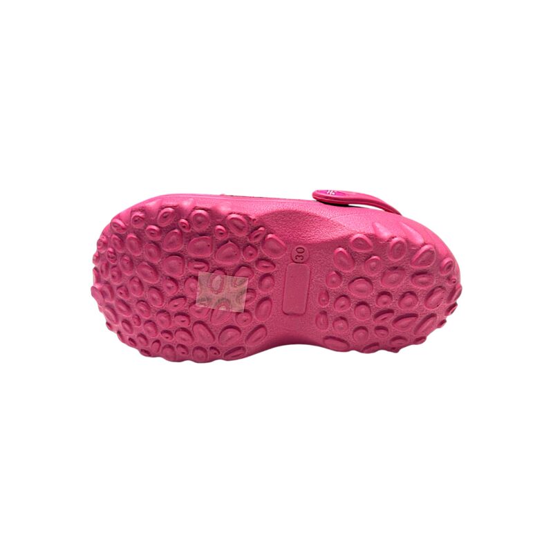 Sandalo rosa-fucsia tipo Crocs per bambina con cuori e fascetta posteriore – Giardino d'Oro 4 Sandalo tipo Crocs per bambina fucsia e rosa con cuori e fascetta posteriore – Giardino d'Oro