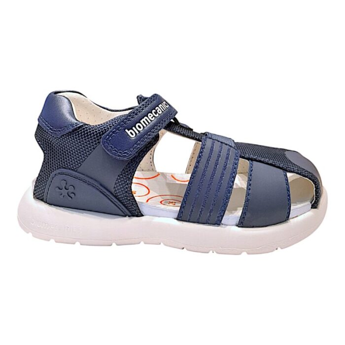 Sandalo unisex blu modello a ragnetto con strappo – Biomecanics