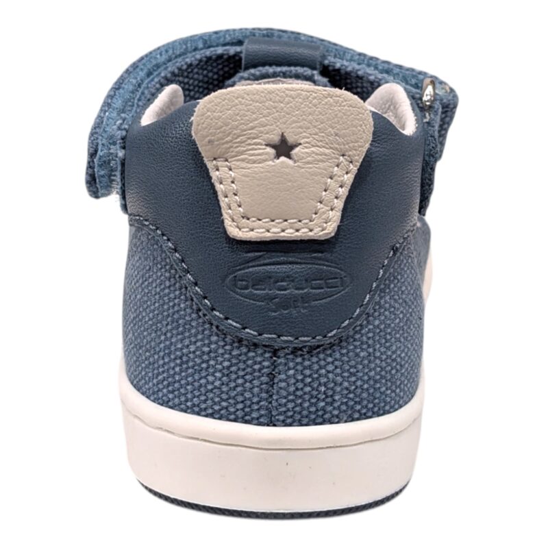 Sandalo unisex con occhietti in tessuto blu jeans - Balducci