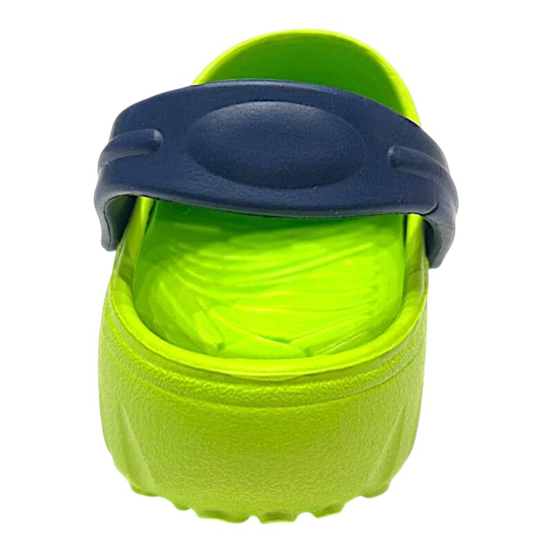 Sandalo verde-blu tipo Crocs per bambino con alieni e fascetta posteriore – Giardino d'Oro 3 Sandalo verde e blu tipo Crocs per bambino e blu con alieni e fascetta posteriore – Giardino d'Oro