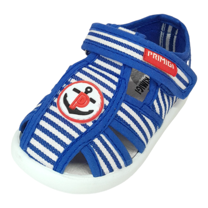 Scarpa bambino ragnetto bianco-navy a righe - Primigi
