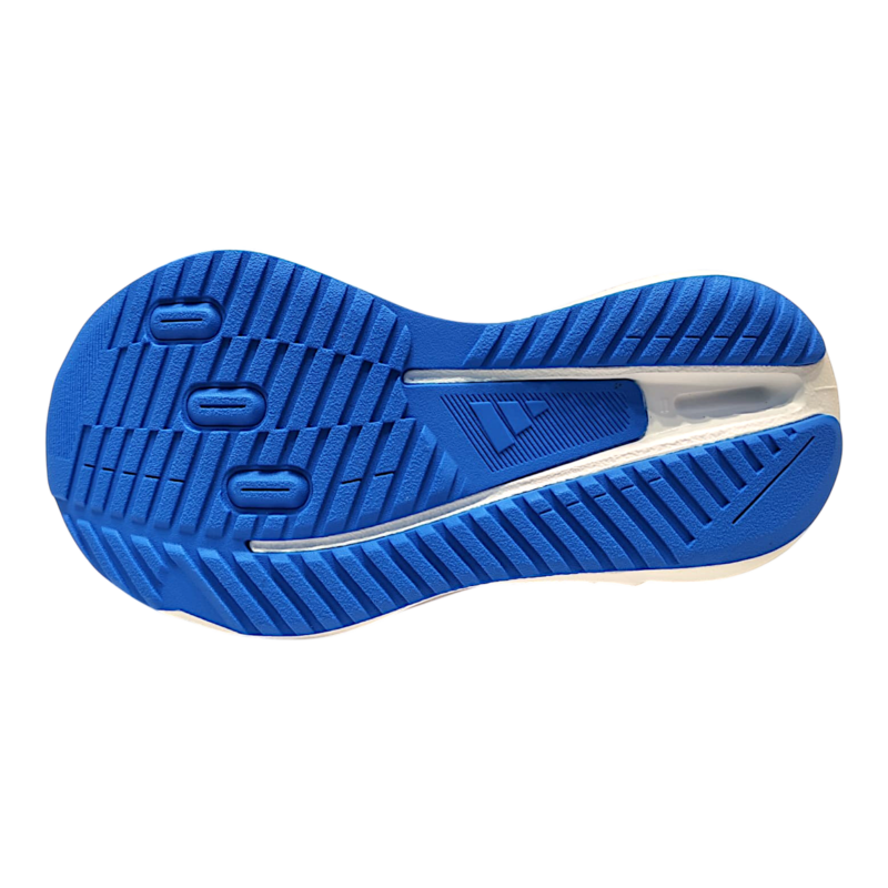Scarpa da ginnastica retata blu per bambino con dettagli argento e arancioni, strappo e lacci elastici – Adidas 5 Scarpa da ginnastica blu per bambino con dettagli argento e arancioni, strappo e lacci elastici – Adidas