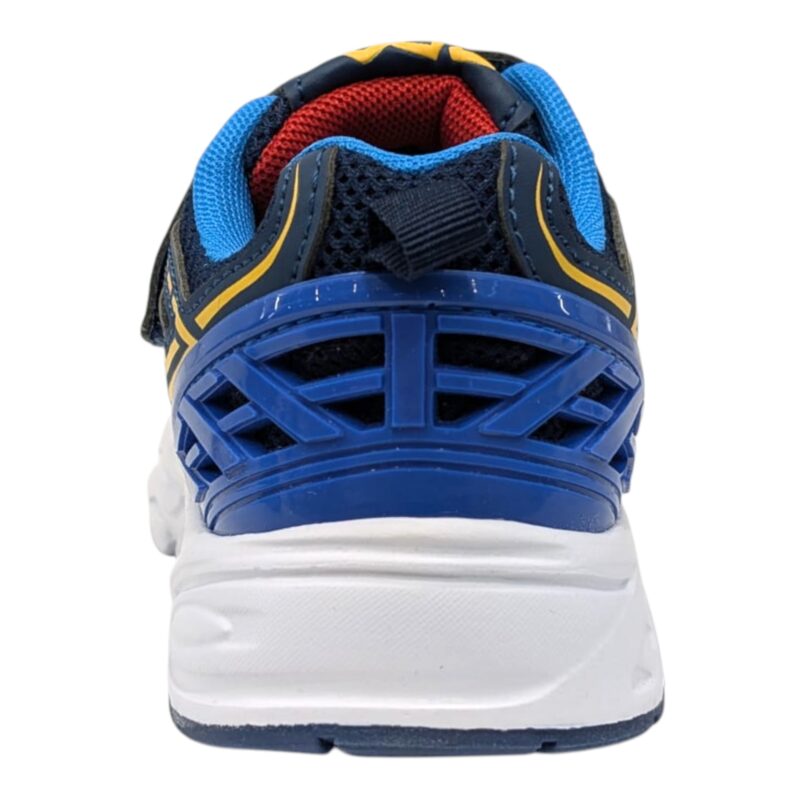 Scarpa da ginnastica blu-azzurra-gialla per bambino con strappo e lacci elastici – Giardino d'Oro 4 Scarpa da ginnastica per bambino blu, azzurra e gialla con strappo e lacci elastici – Giardino d'Oro
