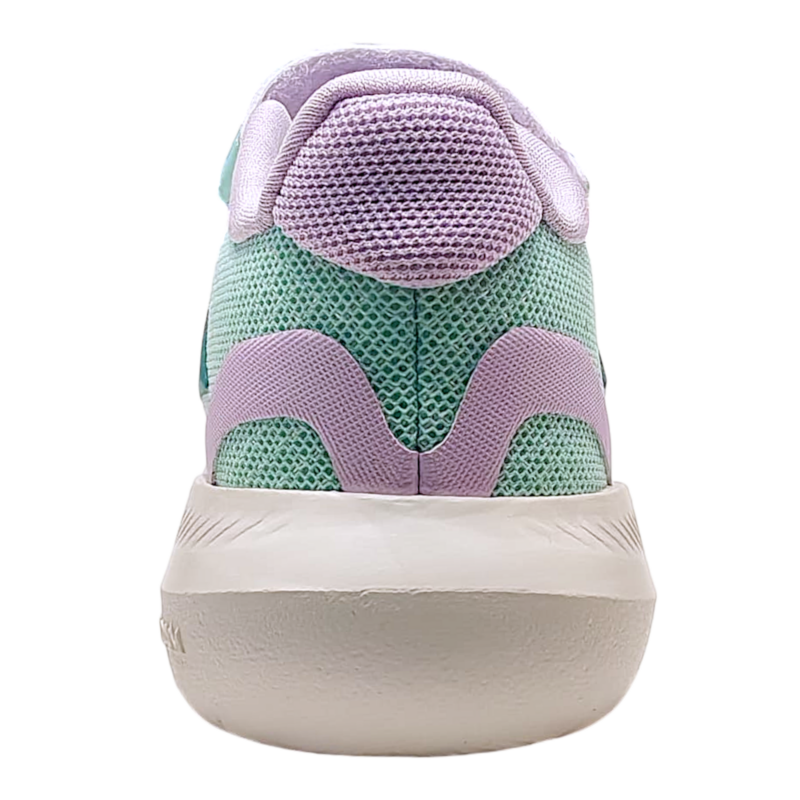 Scarpa da ginnastica retata lilla-verde acqua per bambina con strappo e lacci elastici – Adidas 4 Scarpa da ginnastica retata lilla-verde acqua per bambina con strappo e lacci elastici – Adidas