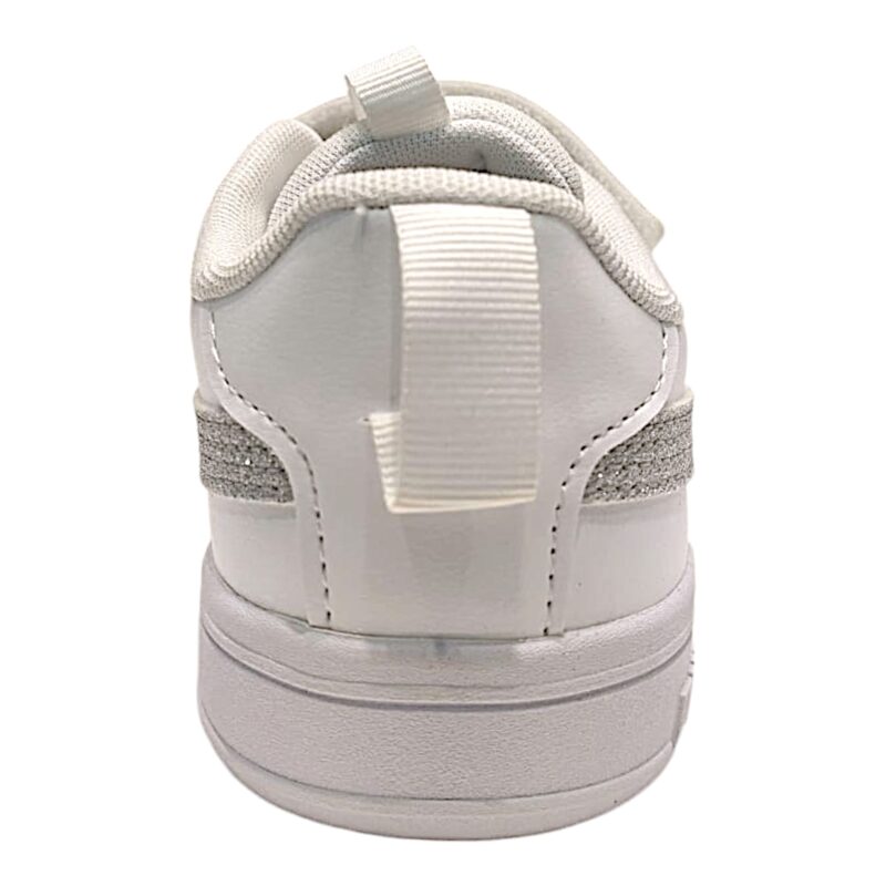 Scarpa ginnica bambina con strappi in similpelle white-silver (lojacono) - Puma