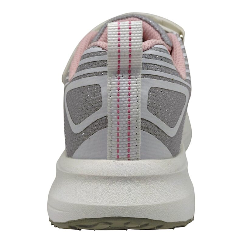 Scarpa ginnica bambina con strappo e lacci bianchi e rosa - Grunland