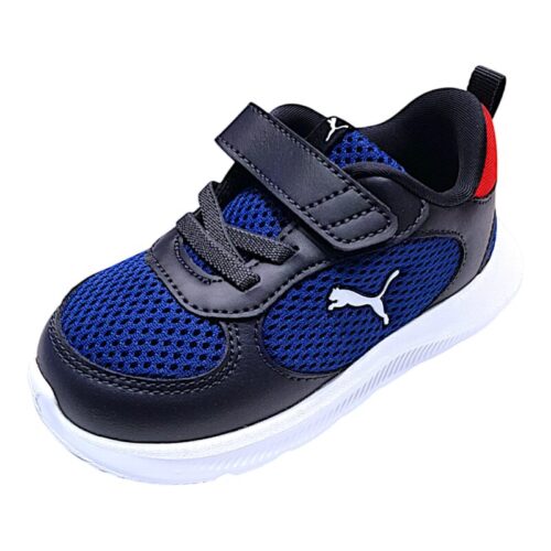 Scarpa ginnica bambino con strappo e lacci elastici navy-white-royal (lojacono) - Puma