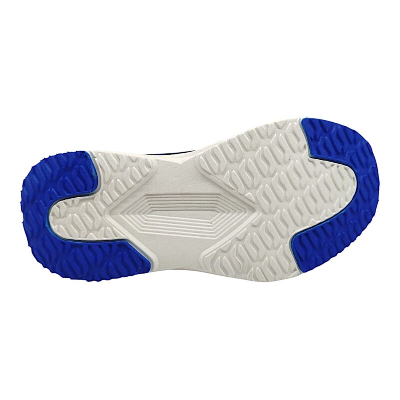 Scarpa ginnica bambino nero e blu royal con strappo e lacci - Grunland