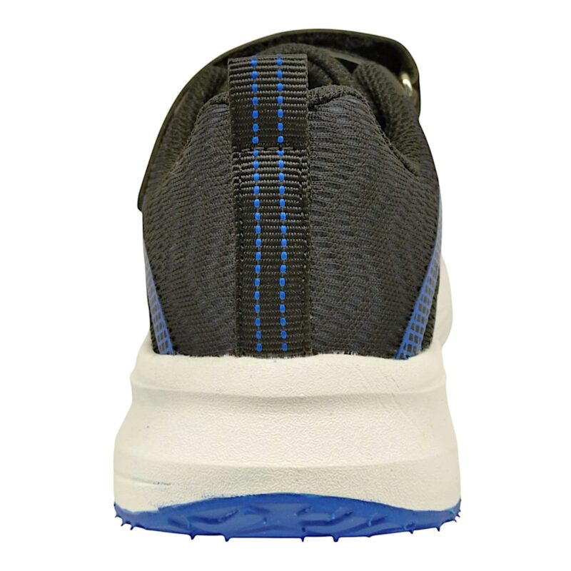 Scarpa ginnica bambino nero e blu royal con strappo e lacci - Grunland