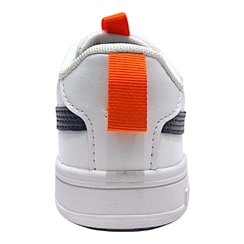 Scarpa ginnica con strappi totalmente in similpelle white-peacot-red (lojacono)