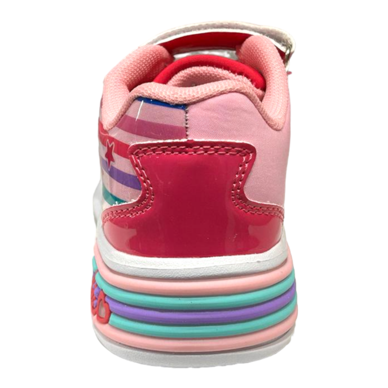 Scarpa ginnica fucsia per bambina Barbie con luci, strappo e lacci elastici – Easy Shoes 4 Scarpa ginnica fucsia per bambina Barbie con luci, strappo e lacci elastici – Easy Shoes