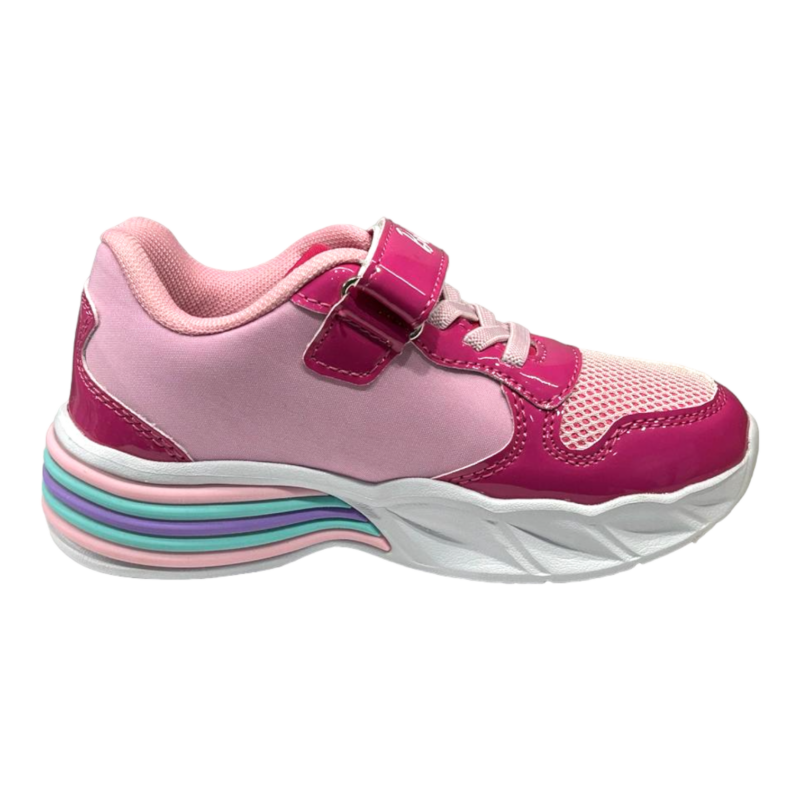 Scarpa ginnica fucsia per bambina Barbie con luci, strappo e lacci elastici – Easy Shoes 2 Scarpa ginnica fucsia per bambina Barbie con luci, strappo e lacci elastici – Easy Shoes
