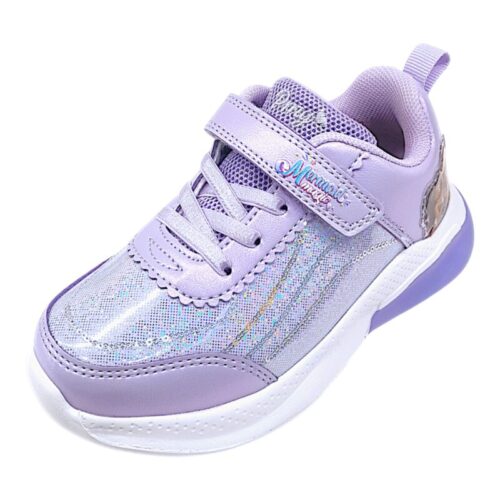 Scarpa ginnica per bambina ametista iridescente Mermaid Magic con luci, lacci elastici e strappo – Primigi