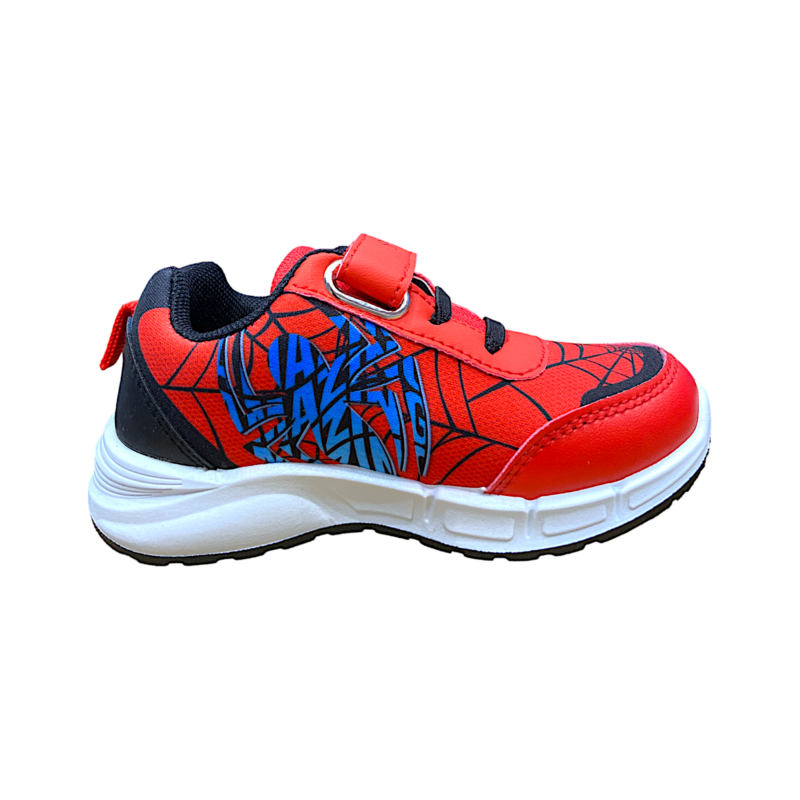 Sneaker sportiva per bambino Spider-Man blu-rossa con luci, lacci elastici e strappo – FLA Europe 2 Scarpa ginnica per bambino Spider-Man blu-rossa con luci, lacci elastici e strappo – FLA Europe