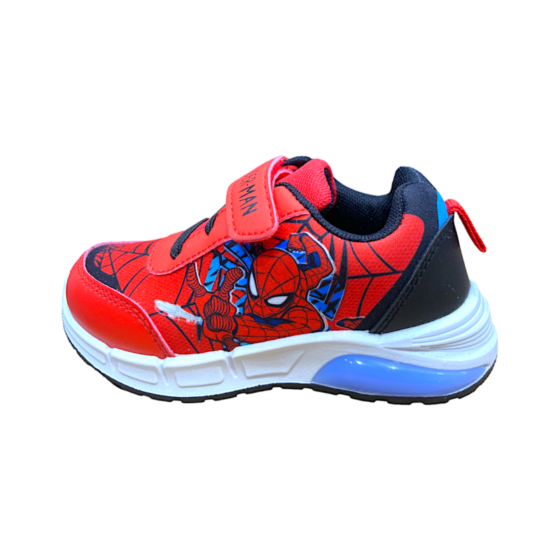 Sneaker sportiva per bambino Spider-Man blu-rossa con luci, lacci elastici e strappo – FLA Europe 3 Scarpa ginnica per bambino Spider-Man blu-rossa con luci, lacci elastici e strappo – FLA Europe