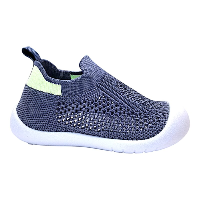 Scarpa ginnica slip on jeans con striscia verde lime - Grunland