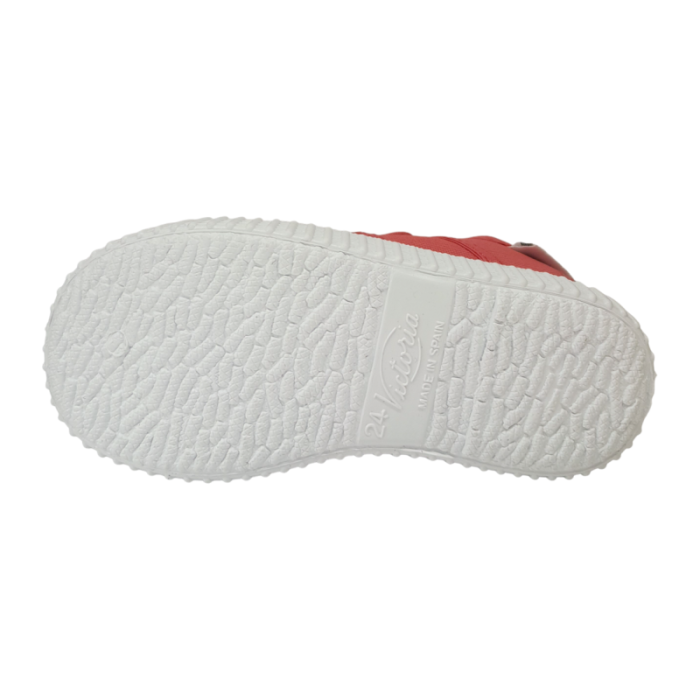 Scarpa ginnica sneaker per bambina di cotone rosa dalia con due strappi frontali - Victoria
