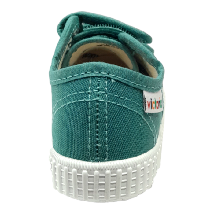 Scarpa ginnica sneaker unisex di cotone blu pacifico con due strappi frontali - Victoria