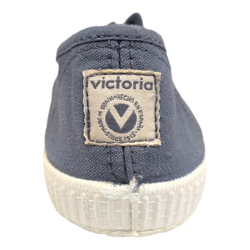 Scarpa ginnica unisex di cotone azzurro con elastico senza lacci - Victoria