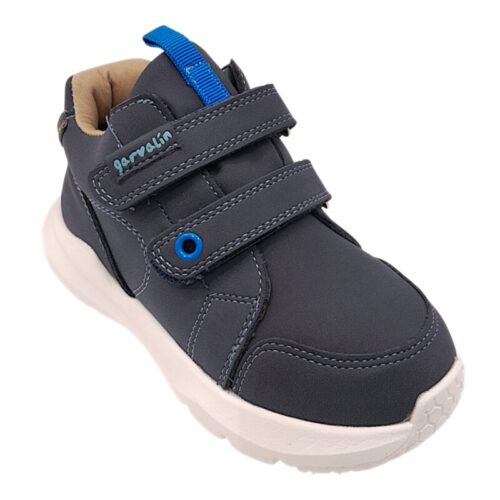 Scarpa in grvtex per bambino blu marino con doppio strappo – GARVALÍN