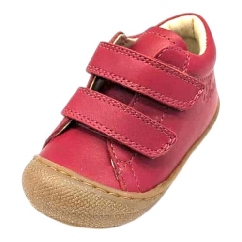 Scarpa primi passi bambina Cocoon nappa honey gemstone rossa con strappi – Naturino
