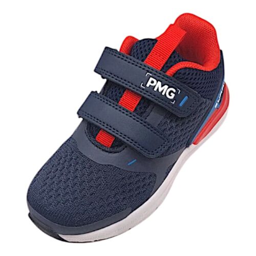 Scarpa sportiva bambino in maglia blu navy con doppio strappo - Primigi