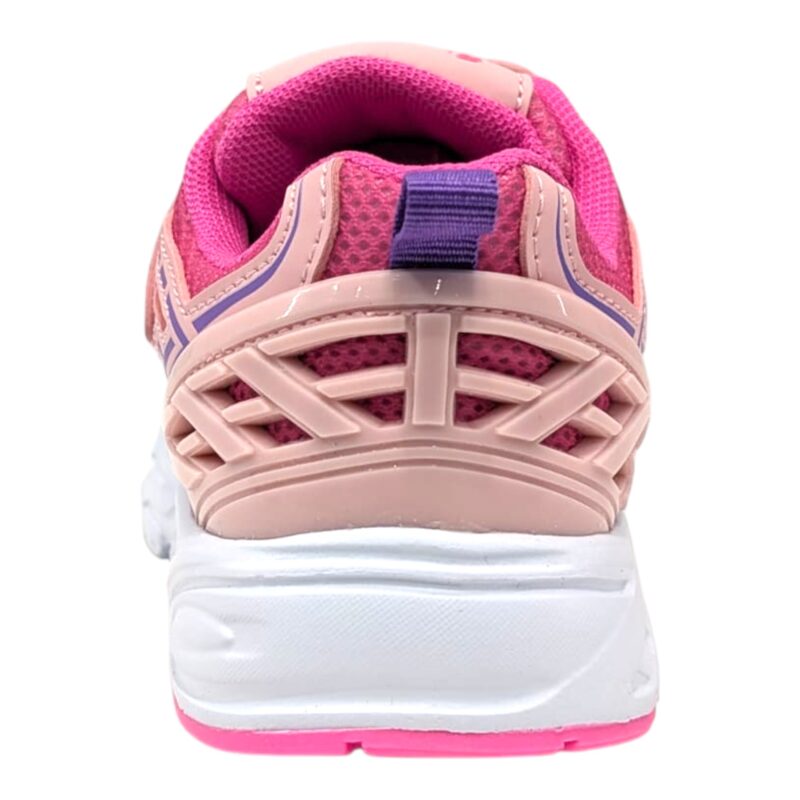 Scarpa sportiva rosa-fucsia-lilla per bambina con strappo e lacci elastici – Giardino d'Oro 4 Scarpa sportiva per bambina rosa, fucsia e lilla con strappo e lacci elastici – Giardino d'Oro