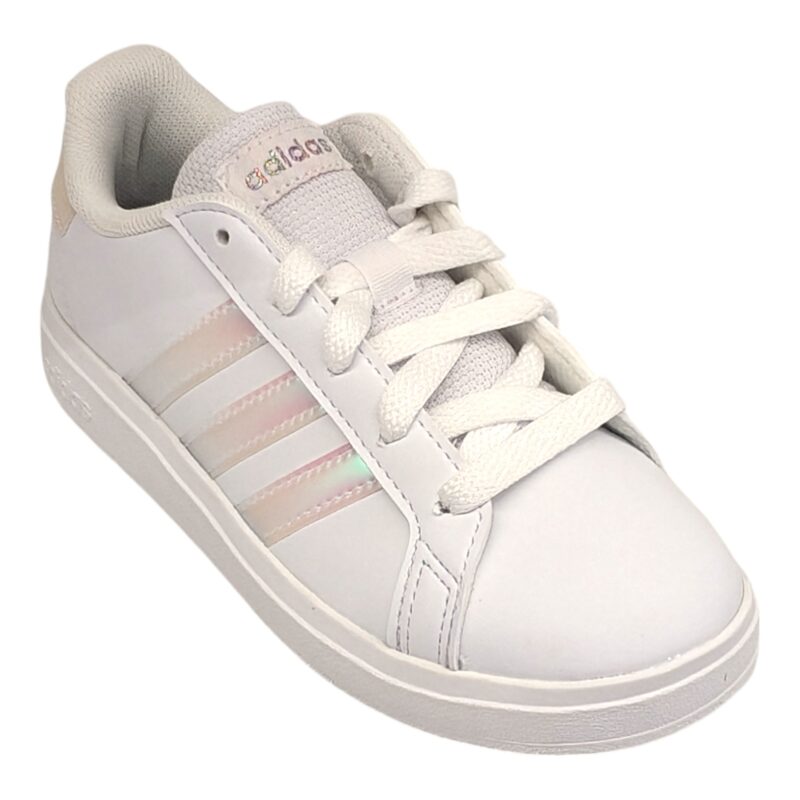 Scarpe sneakers sportive con strappi syn-leather white-iridescent-white - Adidas
