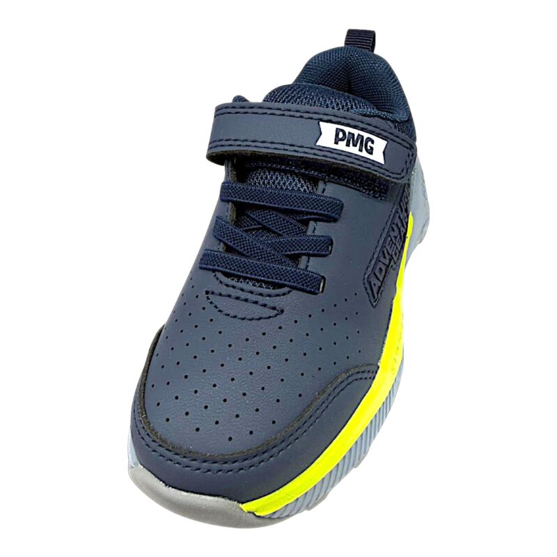 Scarpe sportive blu, celeste e lime per bambino con strappo e lacci elastici - Primigi 1 Scarpe sportive blu, celeste e lime per bambino con strappo e lacci elastici - Primigi