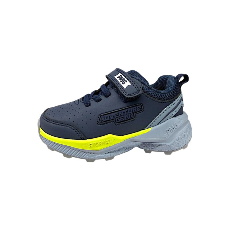Scarpe sportive blu, celeste e lime per bambino con strappo e lacci elastici - Primigi 3 Scarpe sportive blu, celeste e lime per bambino con strappo e lacci elastici - Primigi
