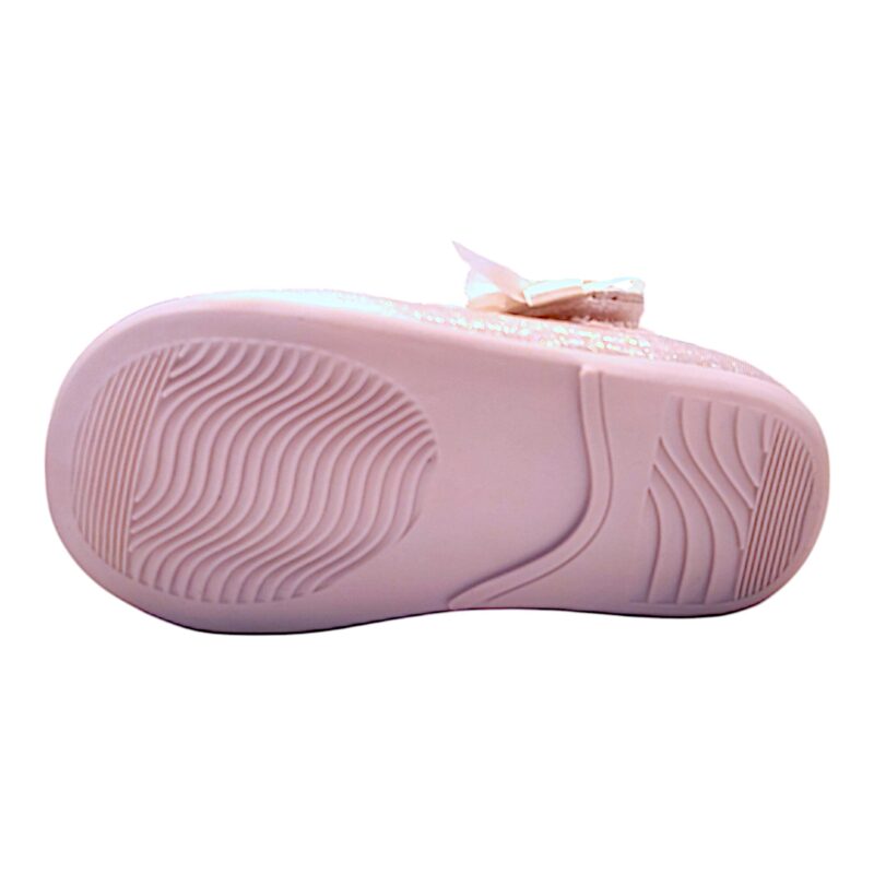 Scarpetta baby rosa cangiante da cerimonia per bambina effetto tessuto con fascia floreale – Giardino d'Oro 5 Scarpetta baby da cerimonia bambina rosa cangiante effetto tessuto con fascia floreale – Giardino d'Oro