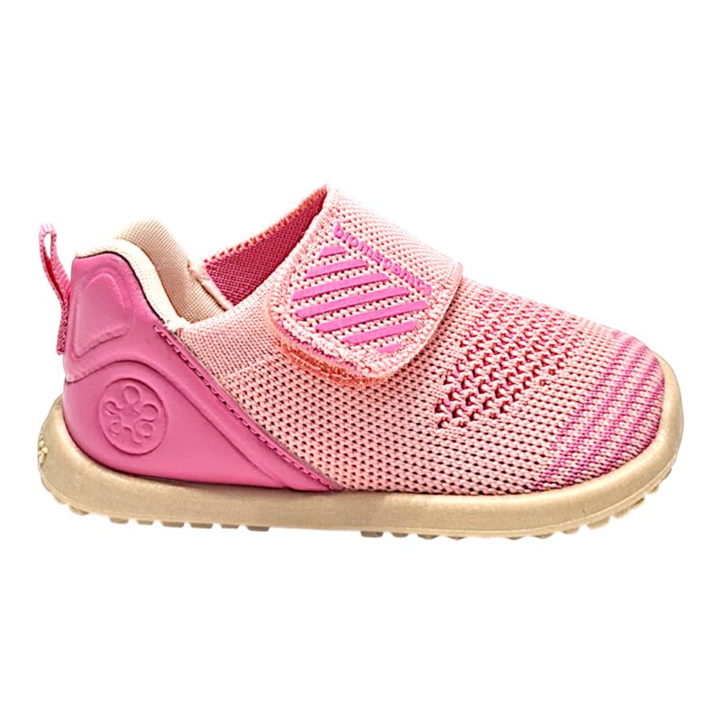 Scarpetta basic baby rosa retata con fascia a strappo – Biomecanics