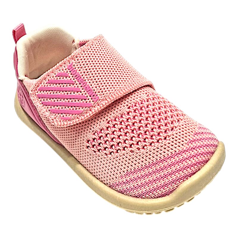 Scarpetta basic baby rosa retata con fascia a strappo – Biomecanics