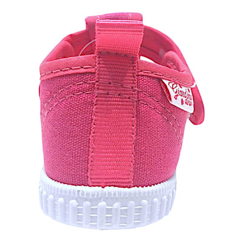 Scarpetta da casa per bambina in tessuto fucsia con gattino glitter e strappo – Giardino d'Oro 4 Scarpetta casa per bambina in tessuto fuxia con gattino glitter e strappo – Giardino d'Oro