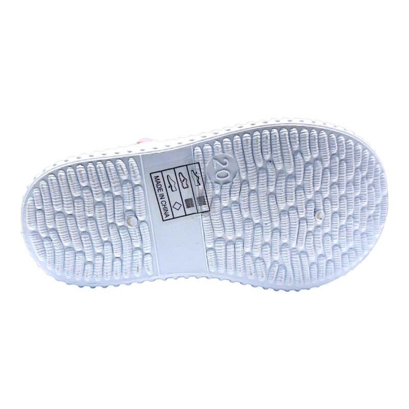 Scarpetta casa per bambina primi passi in tessuto bianco latte-rosa con gattino glitter e strappo – Giardino d'Oro 5 Scarpetta casa per bambina primi passi in tessuto bianco latte-rosa con gattino glitter e strappo – Giardino d'Oro