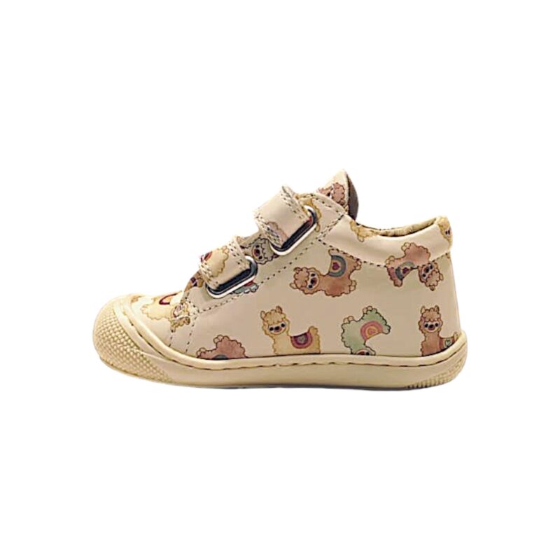 Scarpe, sneakers primi passi cocoon bianco latte-multicolor per bambina con lama decorativo e due strappi - Naturino 3 Scarpine, sneakers primi passi Cocoon bianco latte-multicolor per bambina con lama decorativo e due strappi - Naturino