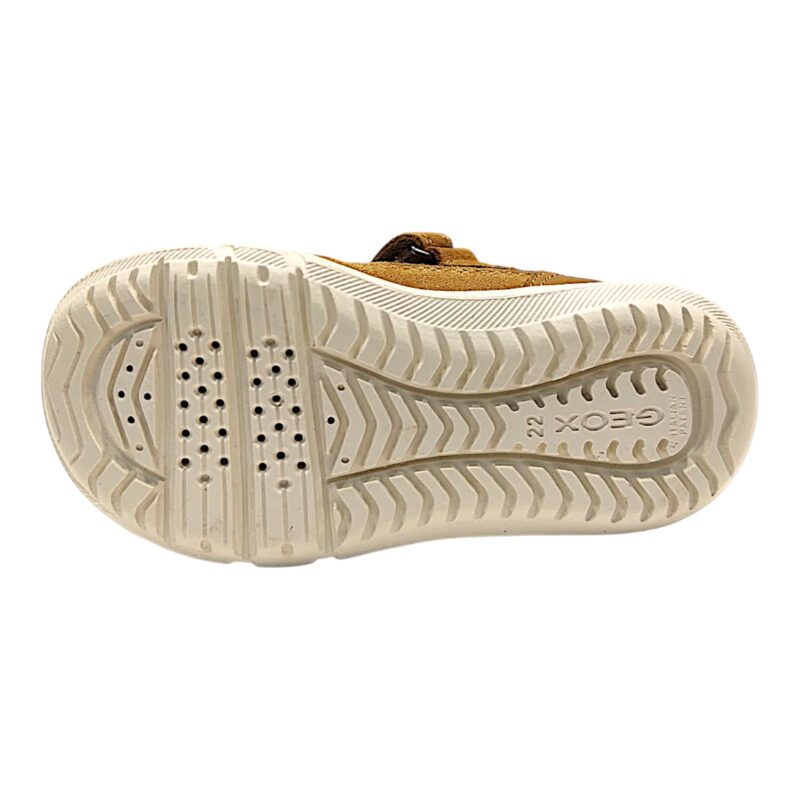 Scarponcino alto primi passi bambino cuoio e nero con strappo e lacci elastici – Geox 5 Scarponcino alto primi passi bambino cuoio e nero con strappo e lacci elastici – Geox