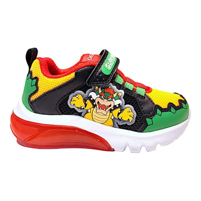 Sneaker bambino-ragazzo ciberdron boser (super mario) mesh+geobuck verde-rosso- Geox