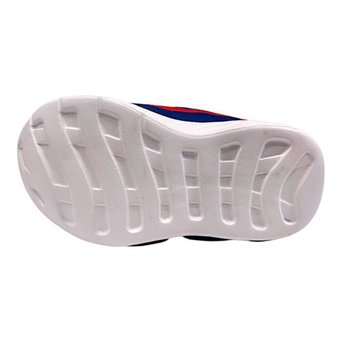 Sneaker ginnica bambino blu-rossa spider-man con strappo, lacci elastici e luci - Silver