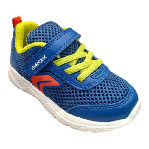 Sneaker ginnica bambino primi passi con strappo e lacci elastici royal-red - Geox