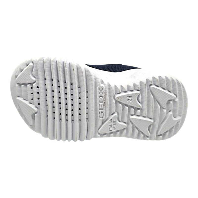 Sneaker ginnica retata bambino navy-royal-orange con strappo, lacci elastici e luci - Geox 5 Sneaker ginnica retata bambino navy-royal-orange con strappo, lacci elastici e luci - Geox