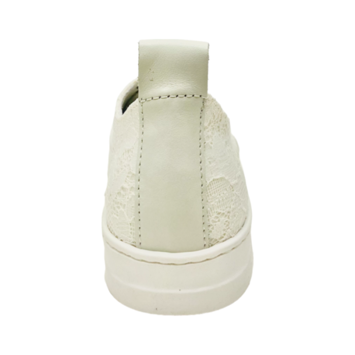 Sneaker girl bianca in pizzo con lacci - Chiara Luciani