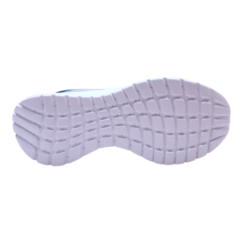 Scarpa da ginnastica retata grigia-blu-arancione per bambino con lacci elastici – Adidas 6 Sneaker grigia-blu-arancione per bambino in tessuto e similpelle con lacci – Adidas