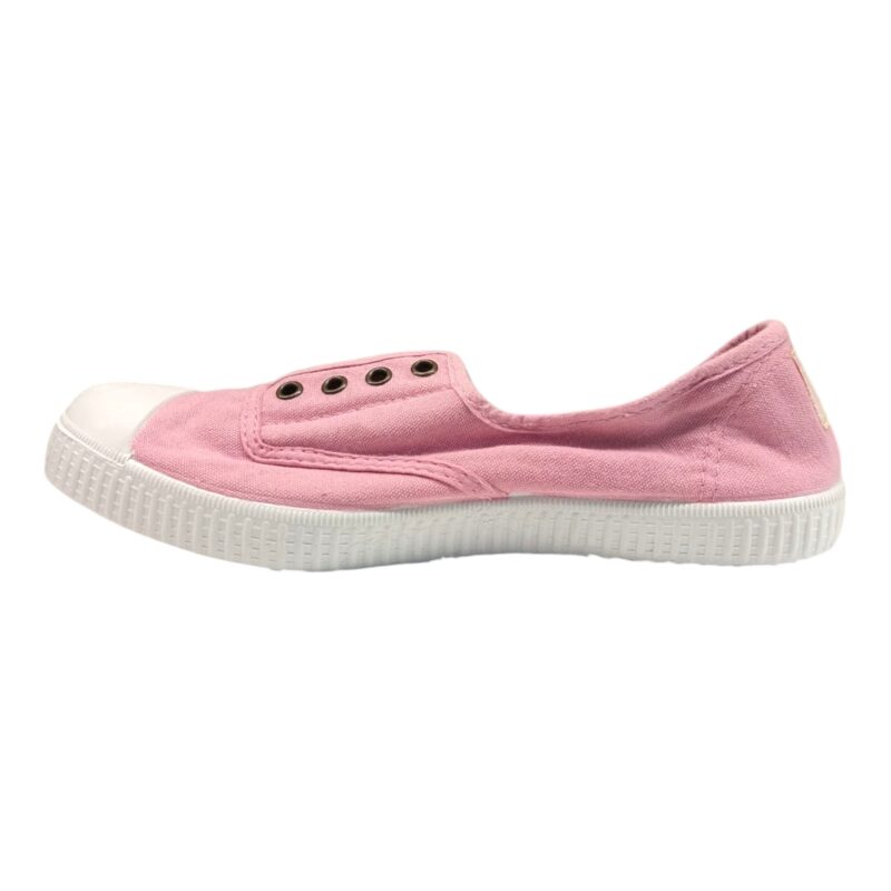 Sneaker per bambina in cotone rosa petalo senza lacci con fascia elastica – Victoria 3 Sneaker per bambina in cotone rosa petalo senza lacci con fascia elastica – Victoria