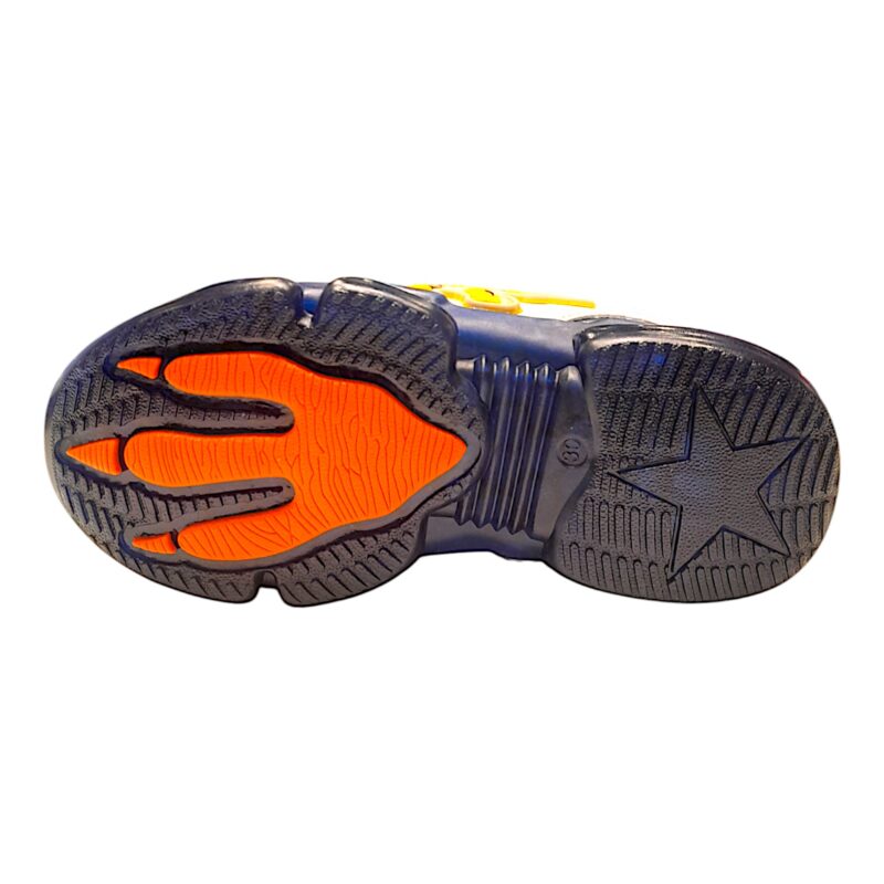 Sneaker per bambino retata T-Rex bianco-blu-multicolor con luci e suono roar – Bull Boys