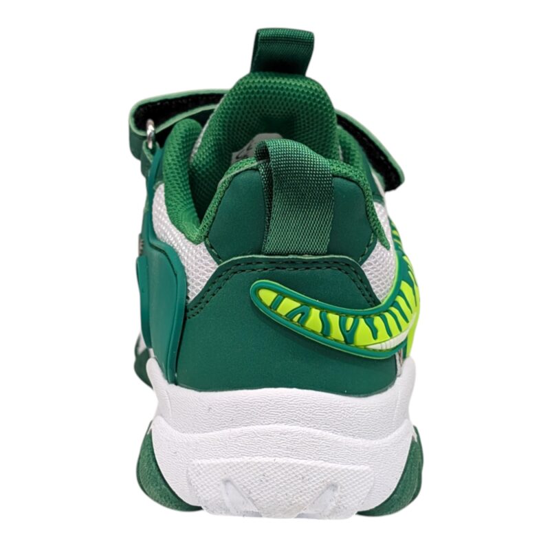 Sneaker per bambino retata t-rex bianco-verde con luci e suono roar – Bull Boys