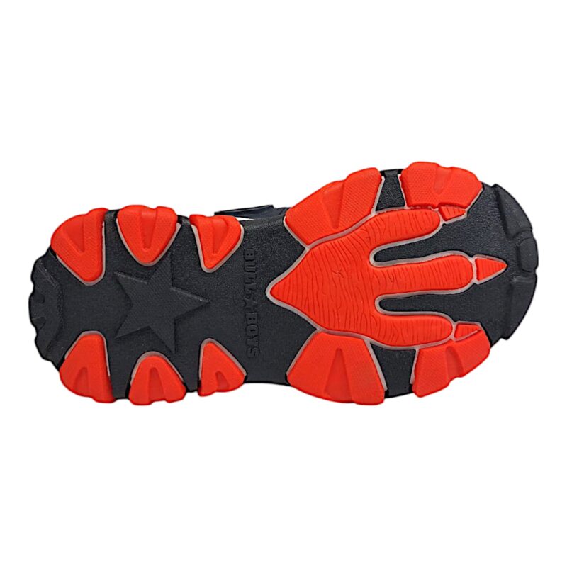 Sneaker per bambino retata t-rex blu-rosso-nero con luci – Bull Boys