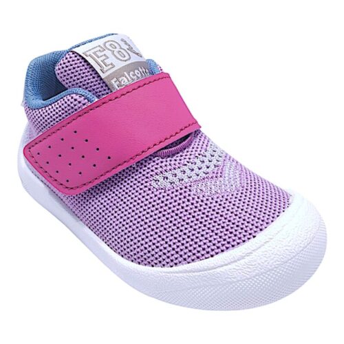 Sneaker primi passi bambina modello Cocoon tulip-lilac con strappo – Falcotto