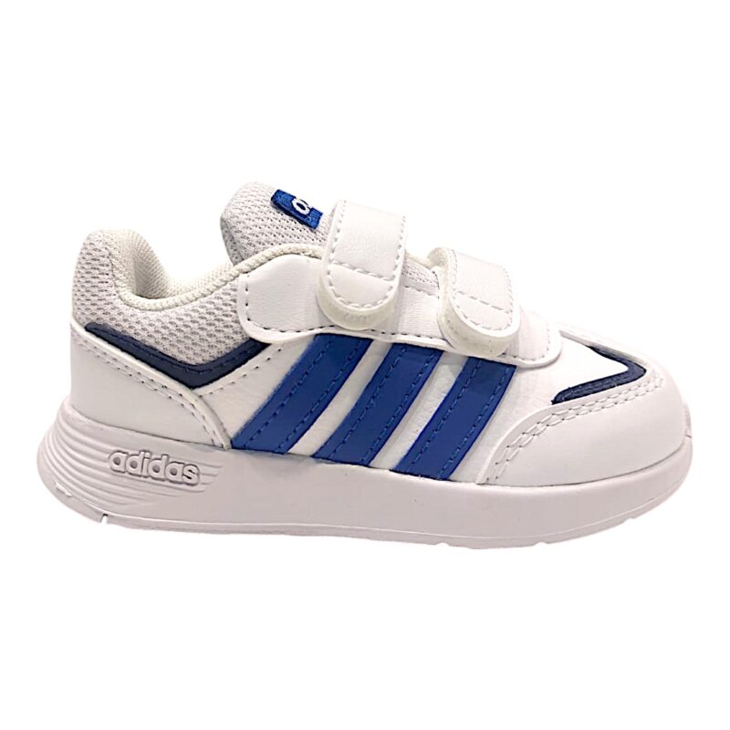 Sneaker primi passi bambino con strappi white-royal-dk.blue (loiacono) - Adidas
