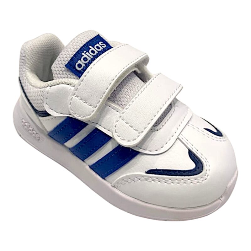 Sneaker primi passi bambino con strappi white-royal-dk.blue (loiacono) - Adidas